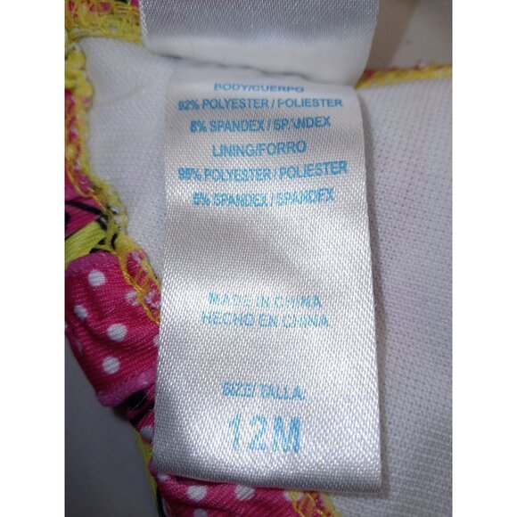 Tropic Sun Baby Yellow Pink Ladybug Bikini Size 12 Months - Picture 5 of 8